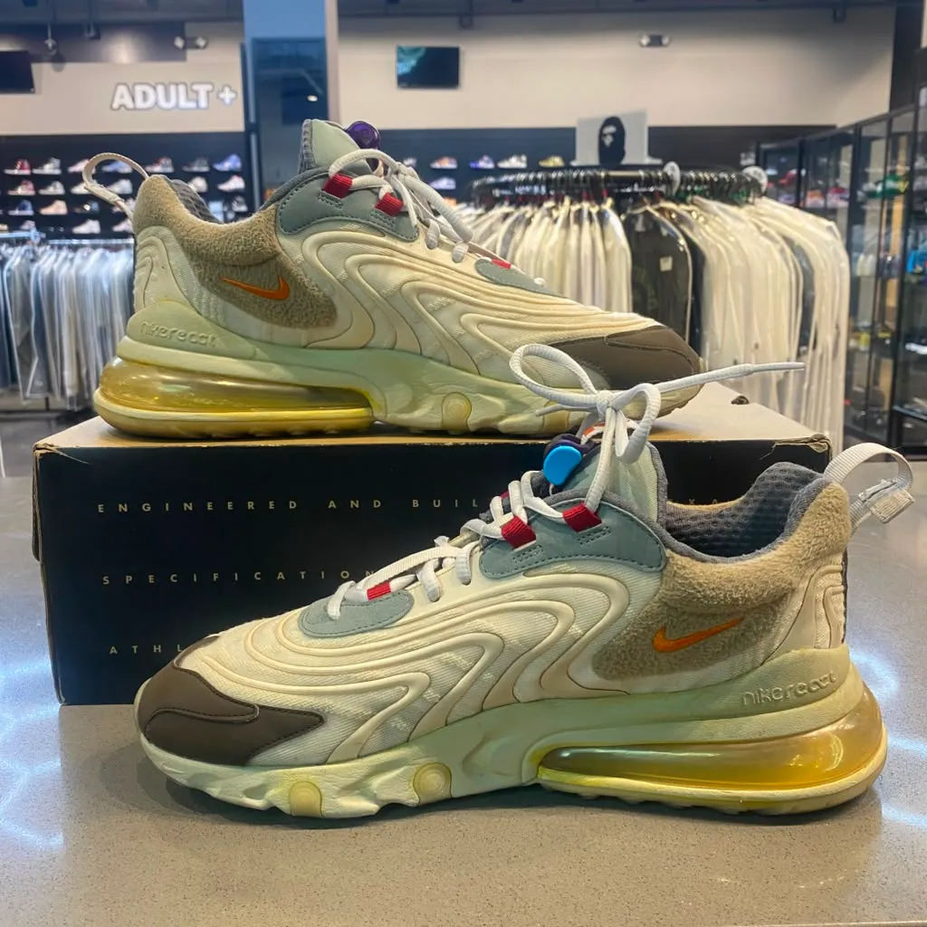Nike Air Max 270 React ENG Travis Scott Cactus Trails Size 11 CT2864-200 - Pre-Owned
