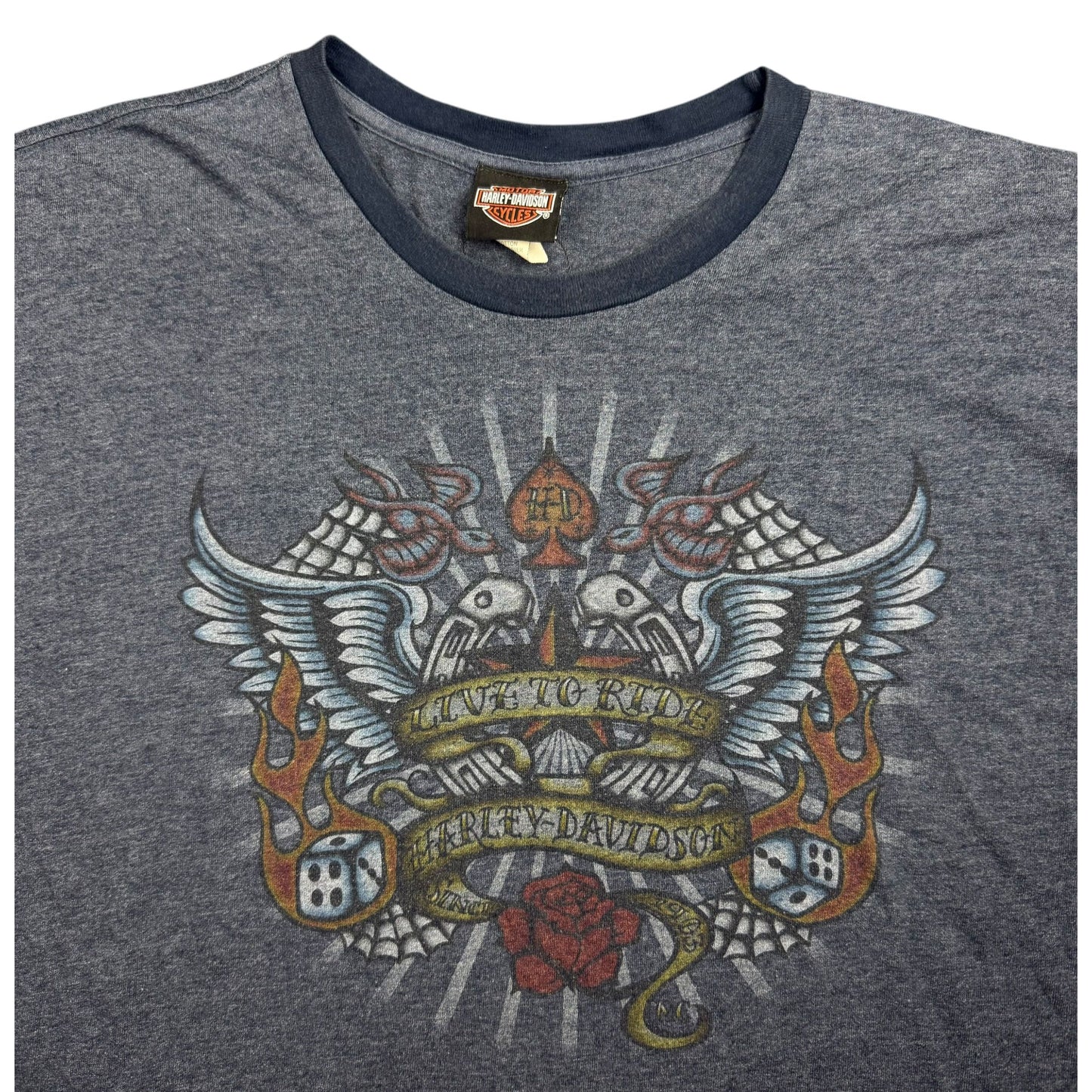 Vintage Harley-Davidson Ed Hardy Style Graphic T-Shirt - Used/Worn