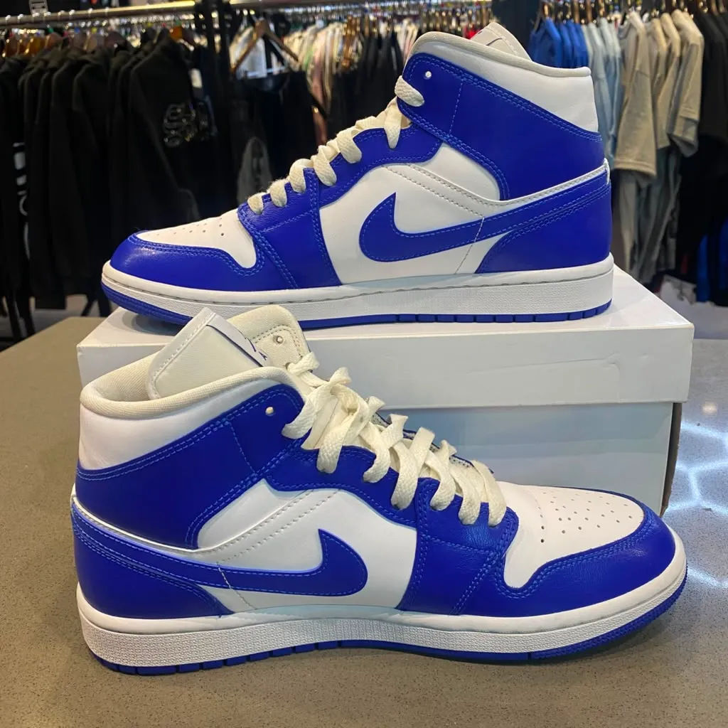 Jordan 1 Mid Kentucky Blue (Women's) Size 10W BQ6472-104 - Pre-Owned