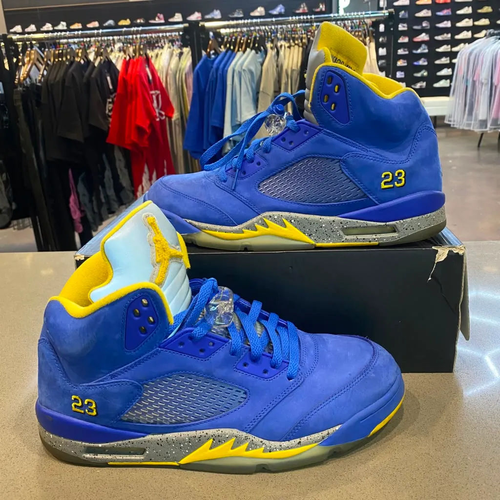 Jordan 5 Retro JSP Laney Varsity Royal Size 12 CD2720-400 - Pre-Owned