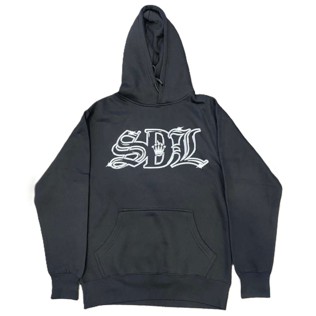 SDL Crown Logo Chrome Jesus Hoodie Black