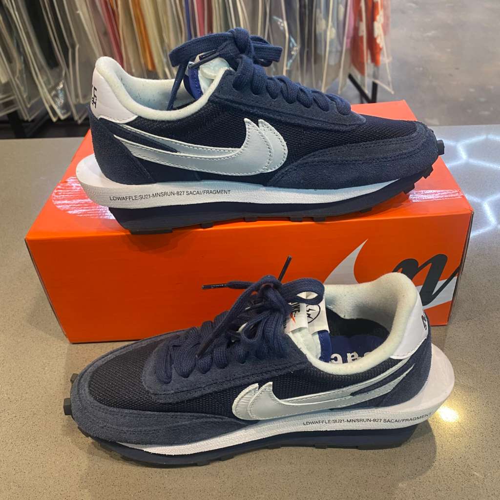 Nike LD Waffle SF sacai Fragment Blue Void Size 5 DH2684-400 - Pre-Owned