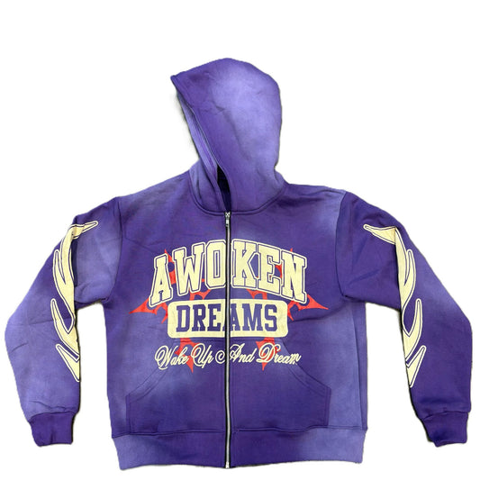 Awoken Dreams Purple Zip Up Hoodie