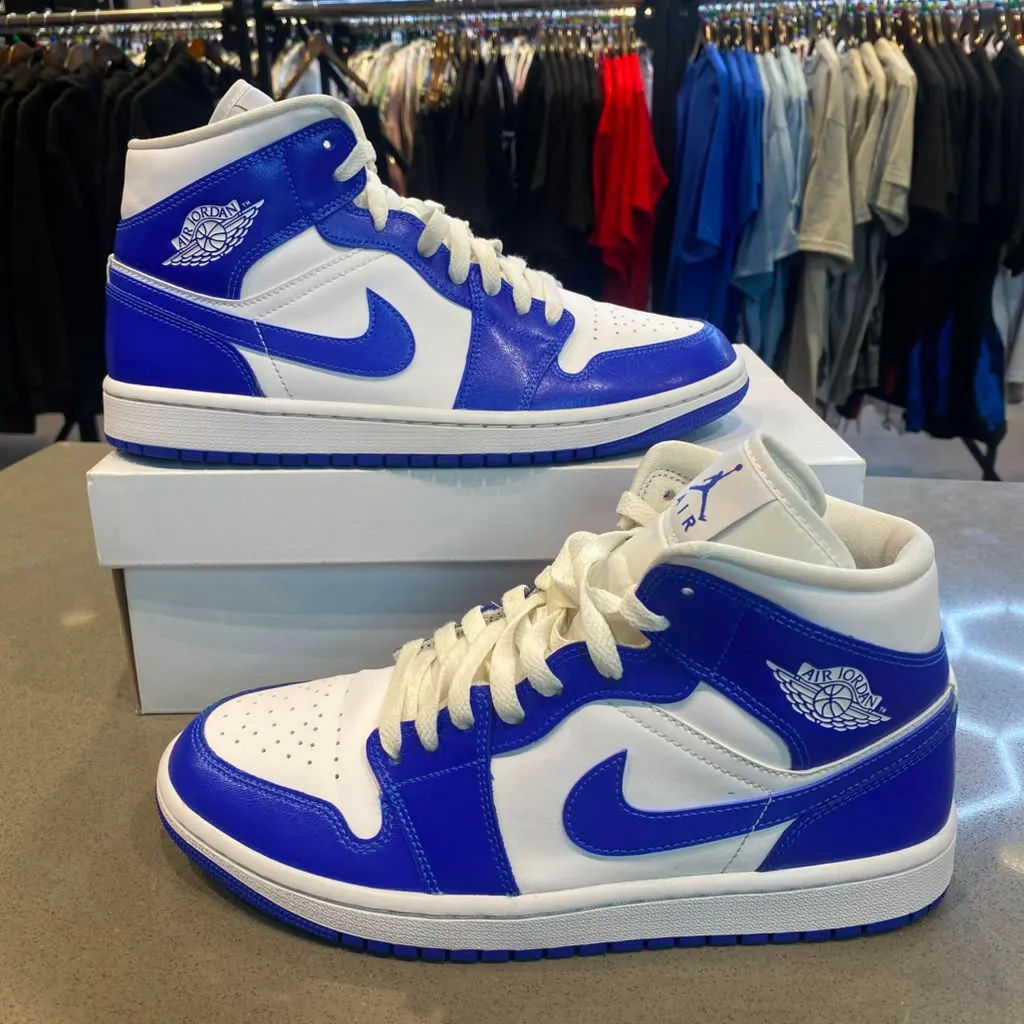 Jordan 1 Mid Kentucky Blue (Women's) Size 10W BQ6472-104 - Pre-Owned