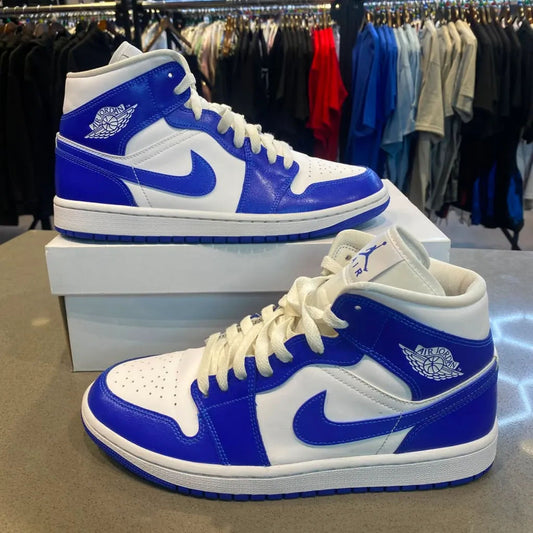 Jordan 1 Mid Kentucky Blue (Women's) Size 10W BQ6472-104 - Pre-Owned