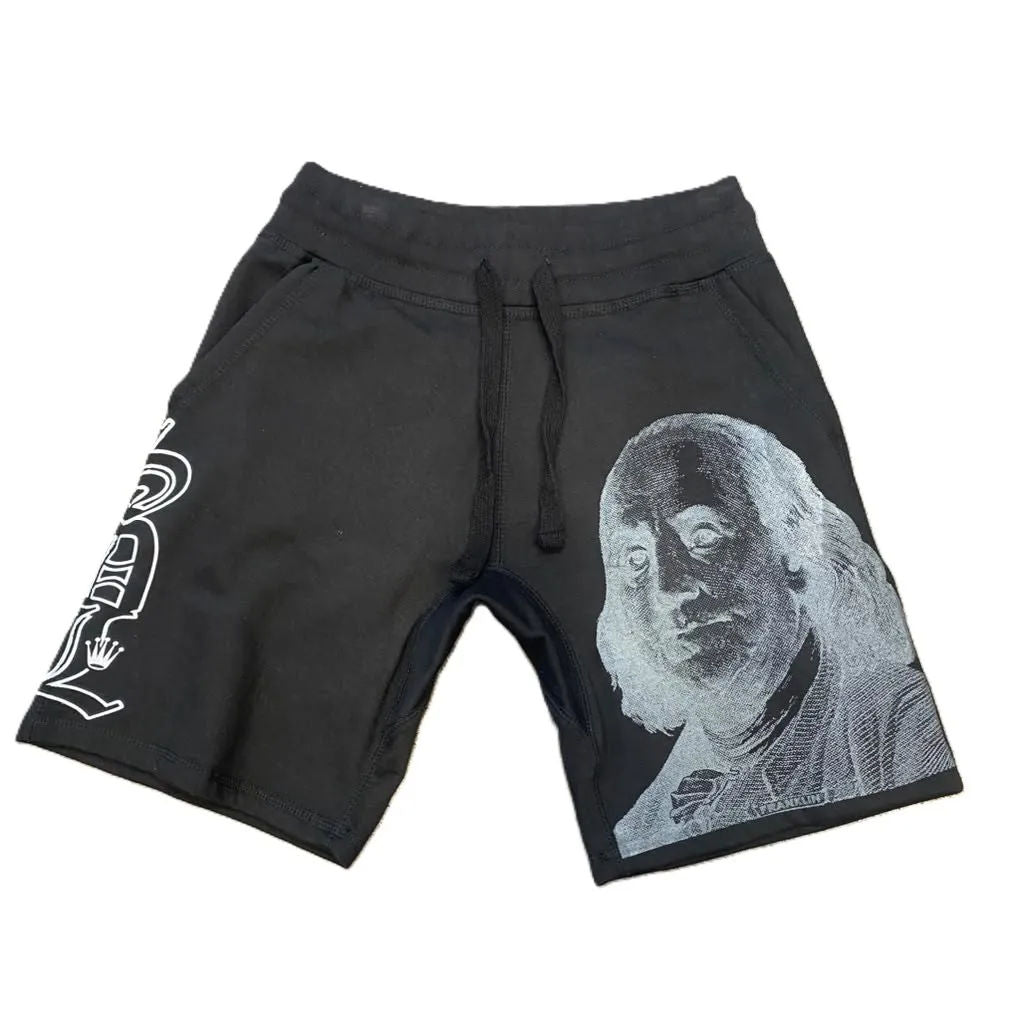 SDL Mini Crown Script Logo Benjamin Sweatshorts Black/White