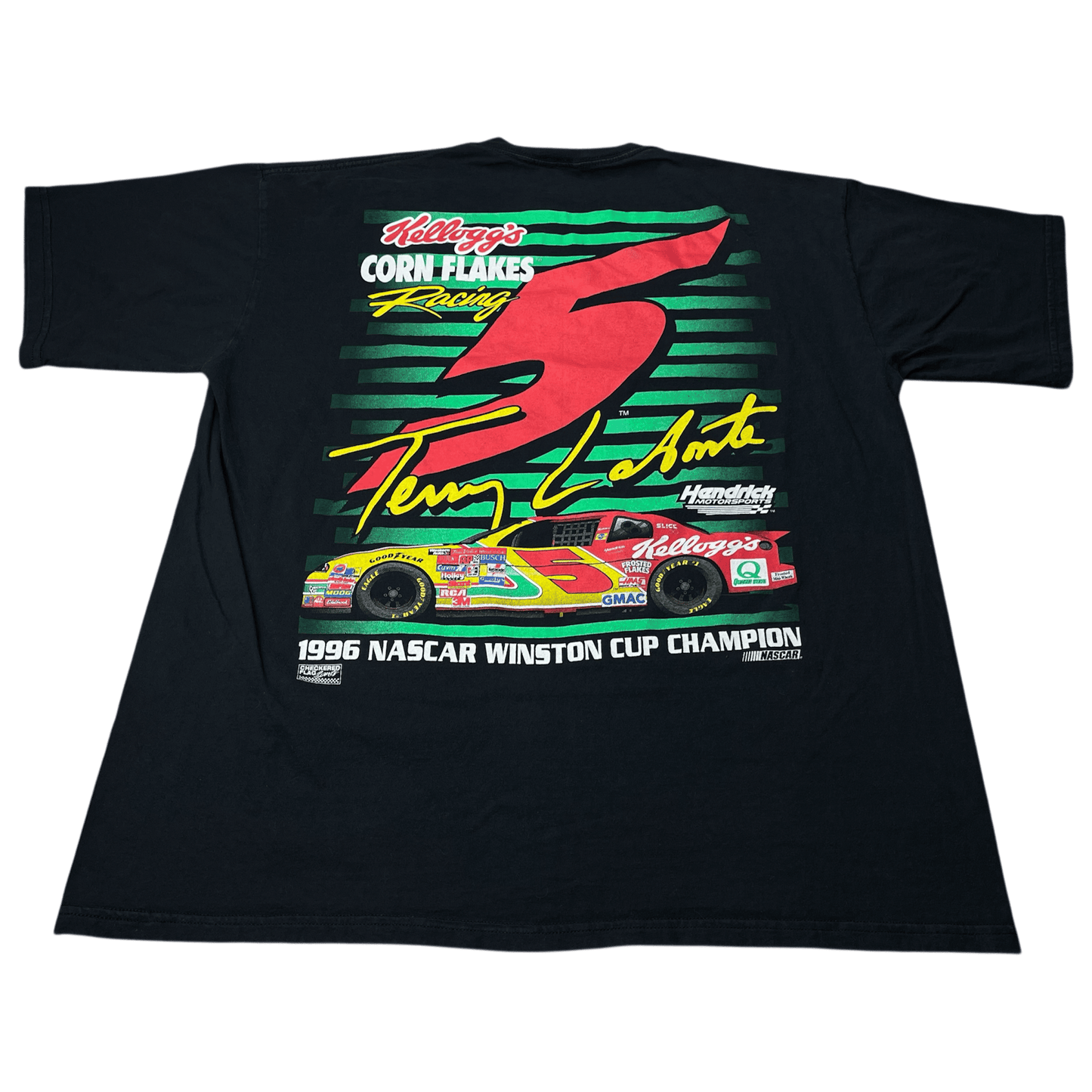 Vintage 1996 NASCAR Terry Labonte #5 Winston Cup Champion T-Shirt - Used/Worn