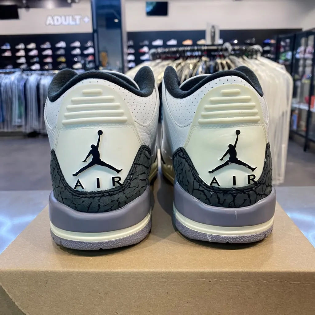 Jordan 3 Retro Cement Grey (GS) Size 6Y DM0967-106 - Pre-Owned (Replacement Box)