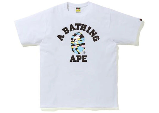 BAPE New Multi Camo College Tee White