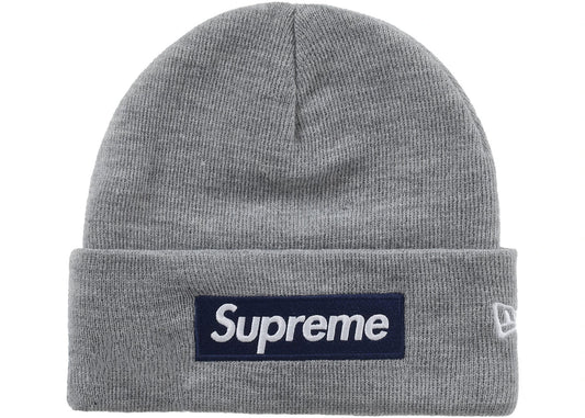 Supreme New Era Box Logo Beanie (FW25) Heather Grey