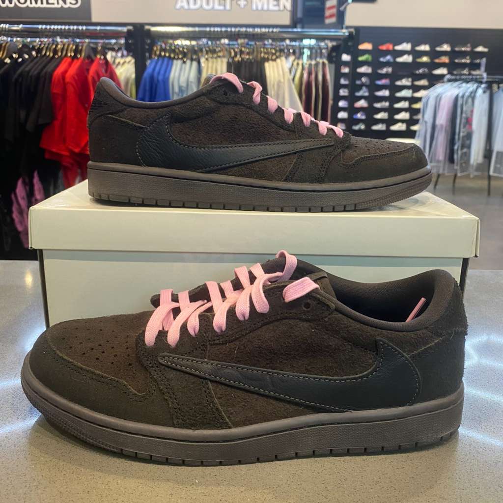 Jordan 1 Retro Low OG SP Travis Scott Velvet Brown Size 8.5 DM7866-202 - Pre-Owned