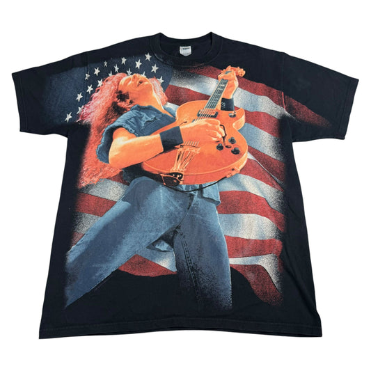 Vintage 90s Ted Nugent AOP One Nation Under USA T-Shirt - Used/Worn