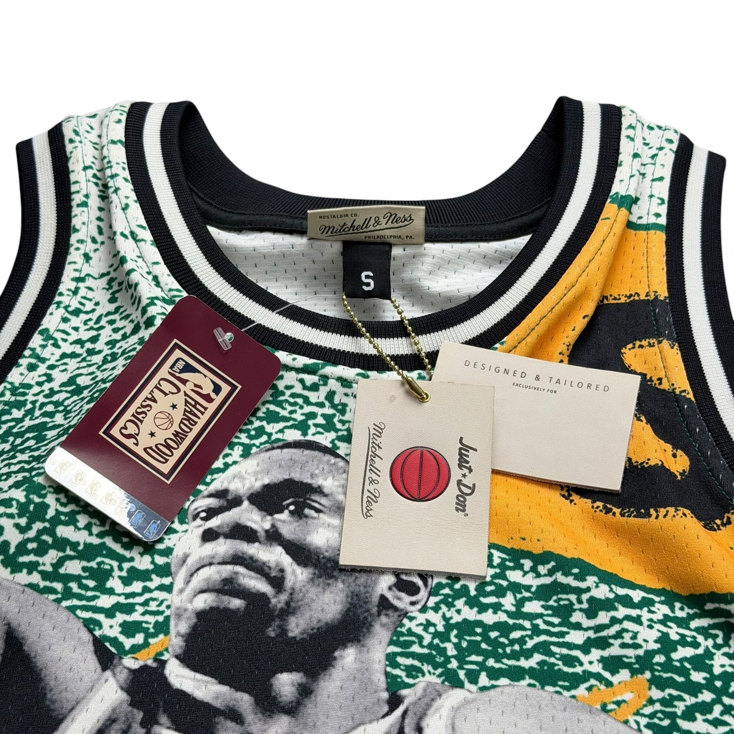 NWT Mitchell & Ness x Just Don Seattle Supersonics Sublimated Jersey