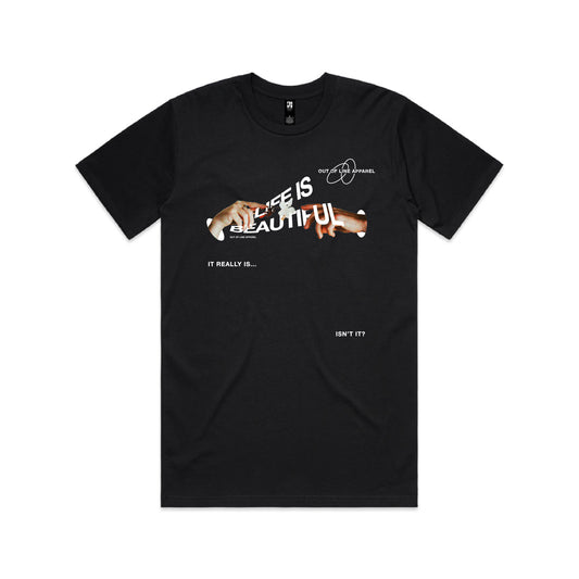 "Life is Beautiful" Black Tee