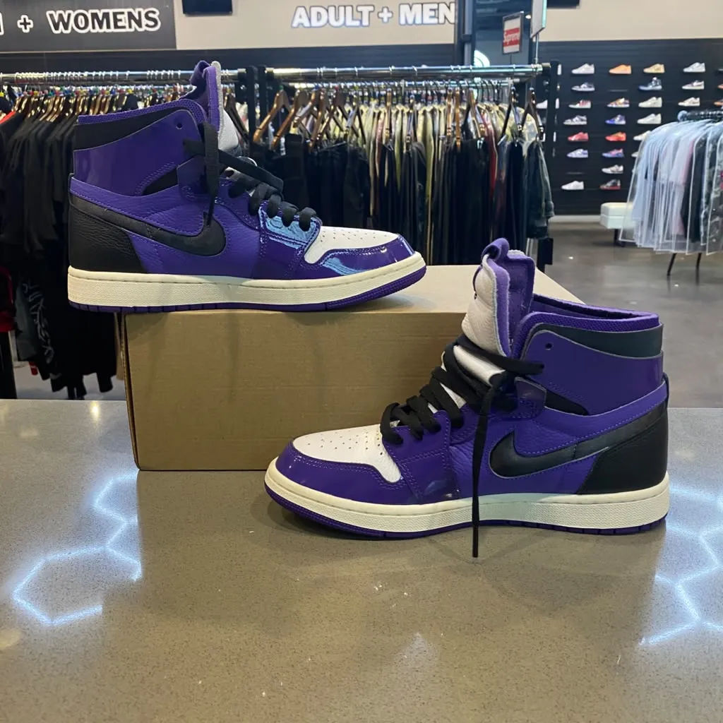 Jordan 1 High Zoom Air CMFT Purple Patent (Women's) Size 8.5W CT0979-505 - Pre-Owned (Replacement Box)