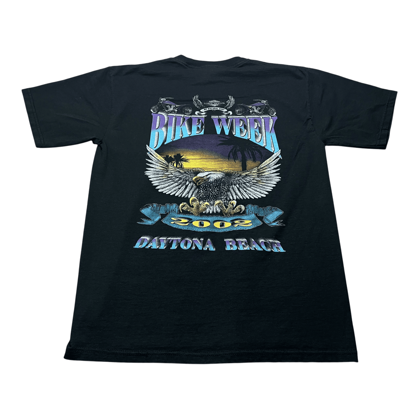 Vintage Bike Week 2002 Flame Daytona Beach T-Shirt - Used/Worn