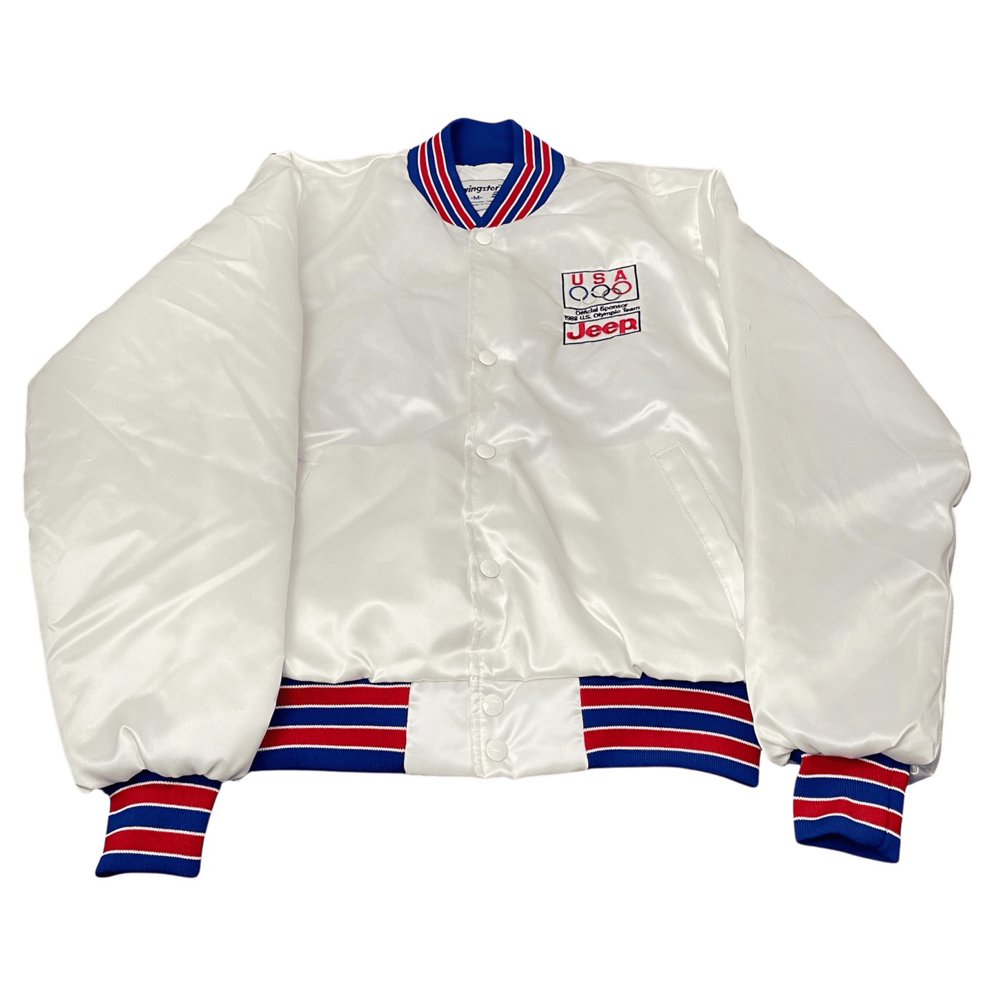 Vintage 1988 USA Olympics Swingster Varsity Satin Bomber Jacket - Used