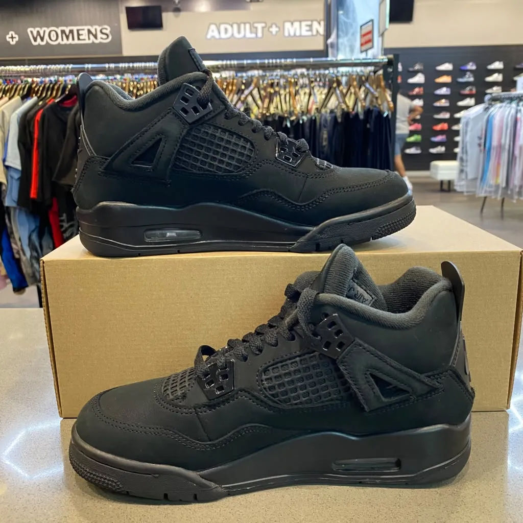 Jordan 4 Retro Black Cat (2025) (GS) Size 5.5Y IB4171-010 - Pre-Owned (Replacement Box)