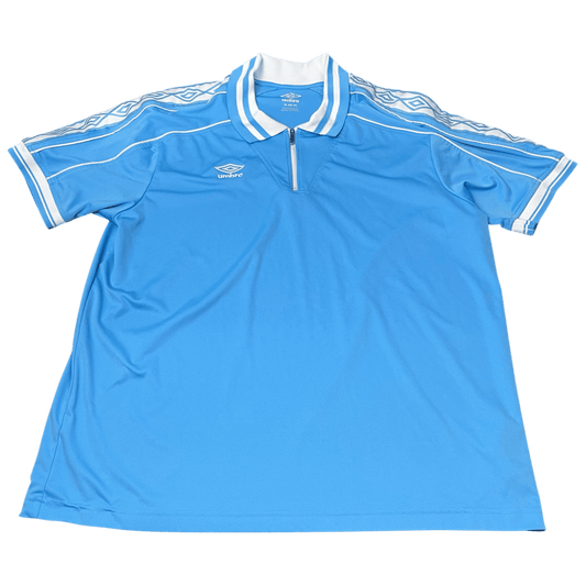 Vintage Umbro Soccer Jersey 1/4 Zip Collared Polo Shirt - Used