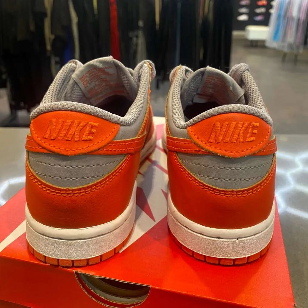 Nike Dunk Low Cement Grey Team Orange (PS) Size 1Y FB9108-011 - Pre-Owned