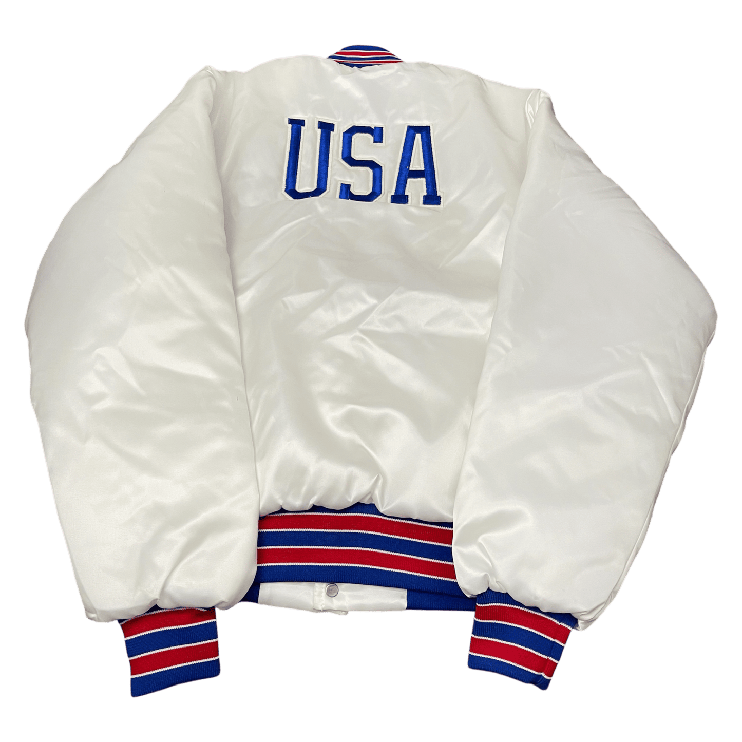 Vintage 1988 USA Olympics Swingster Varsity Satin Bomber Jacket - Used