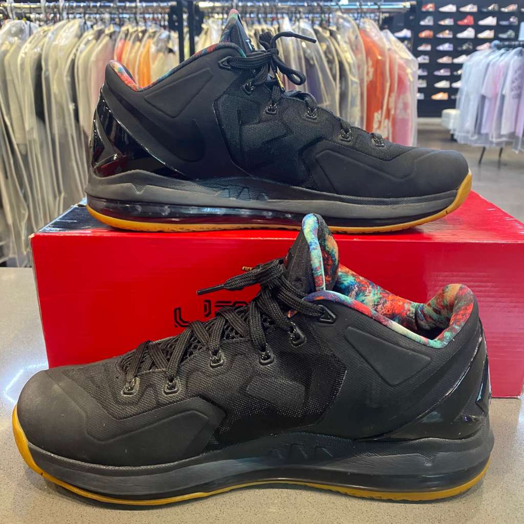 Nike LeBron 11 Low Black Gum Size 11 642849-078 - Pre-Owned