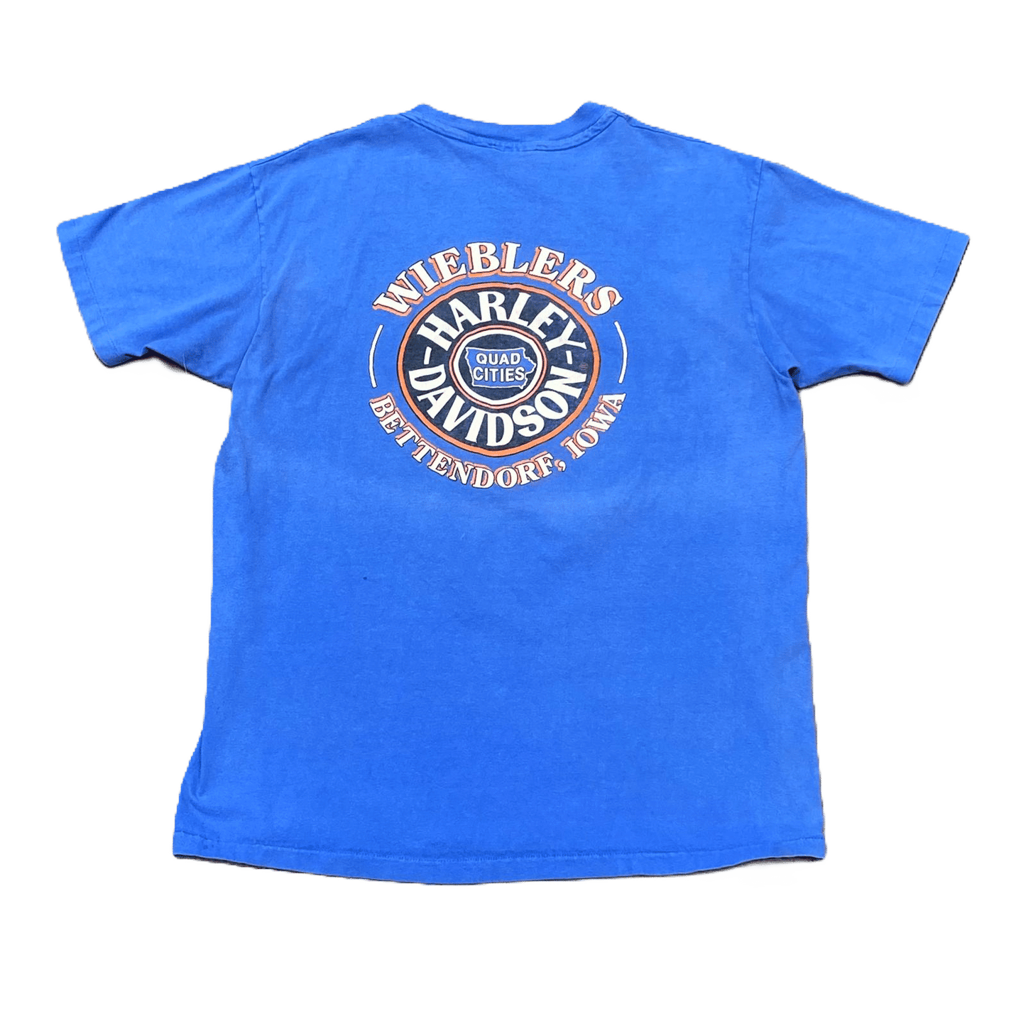 1990 Harley Davidson Wieblers Blue T Shirt - Used/Worn