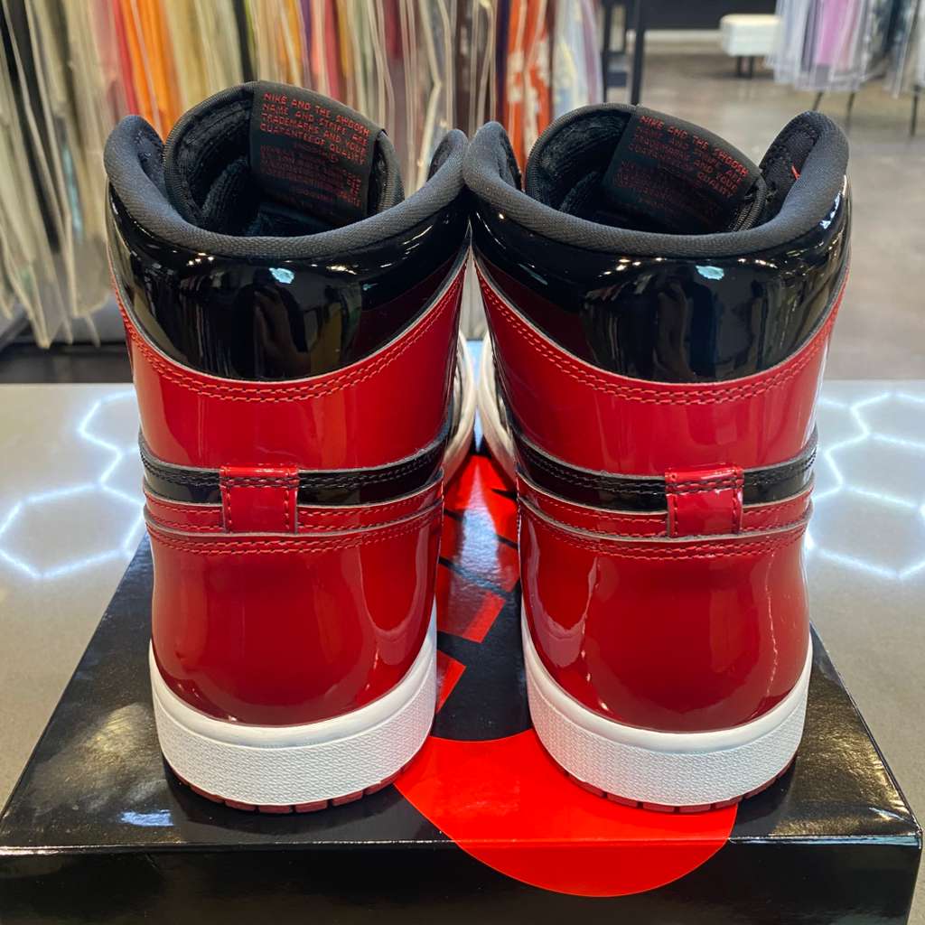 Jordan 1 Retro High OG Patent Bred Size 13 555088-063 - Pre-Owned