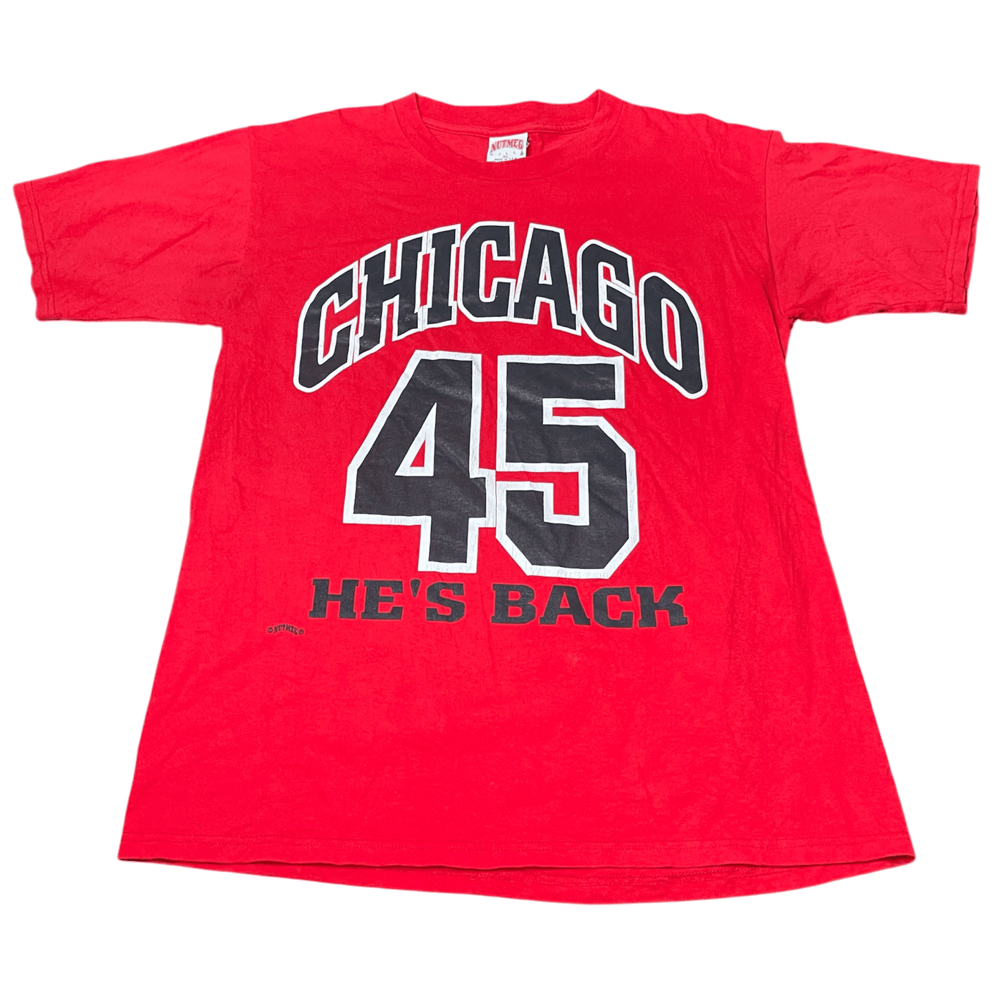Vintage NBA Chicago Bulls #45 "He's Back!" T-Shirt - Used/Worn