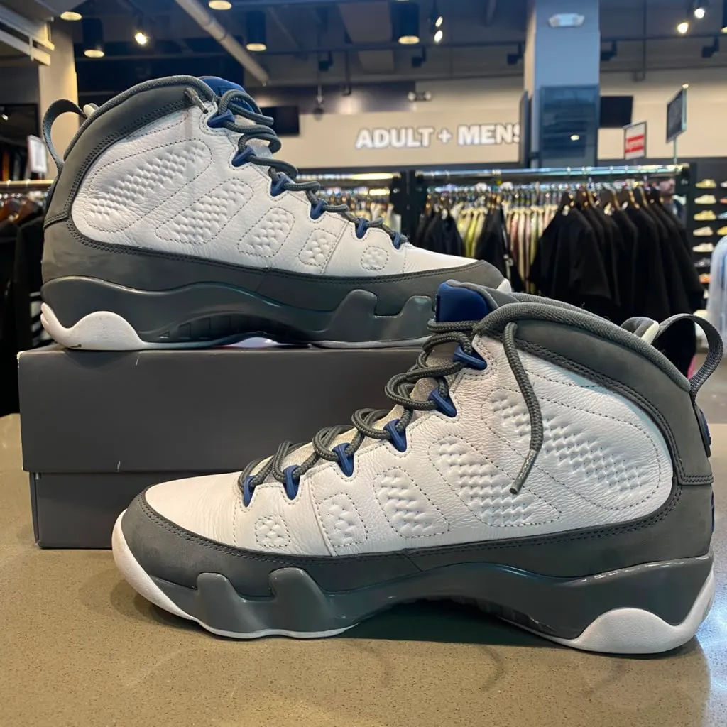 Jordan 9 Retro Flint Grey French Blue (2026) Size 10.5 HV4794-100 - Pre-Owned