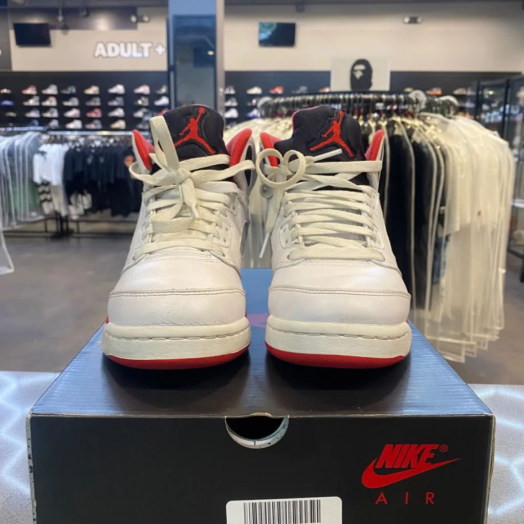 Jordan 5 Retro Fire Red Black Tongue (2025) (GS) Size 5.5Y HQ7980-101 - Pre-Owned