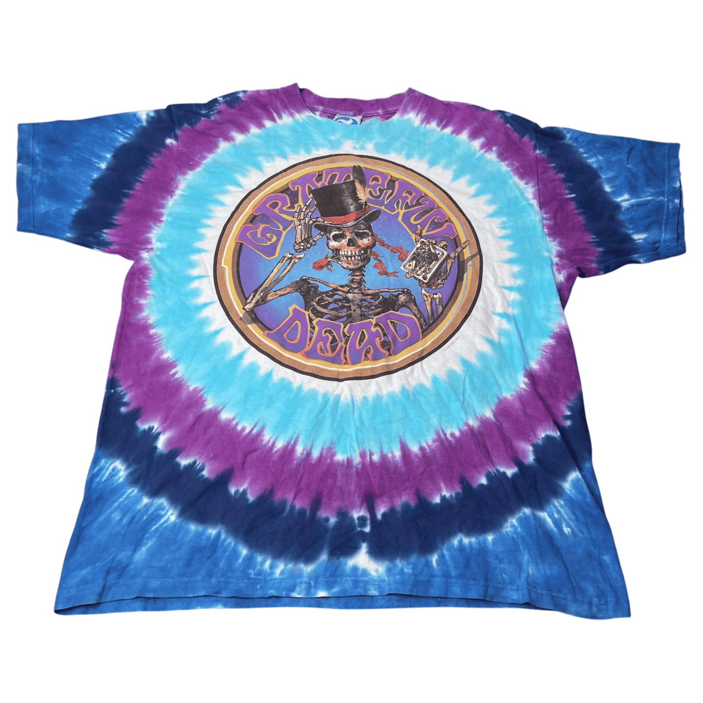 Vintage 1999 Grateful Dead Skeleton Magician Tie-Dye T-Shirt - Used/Worn
