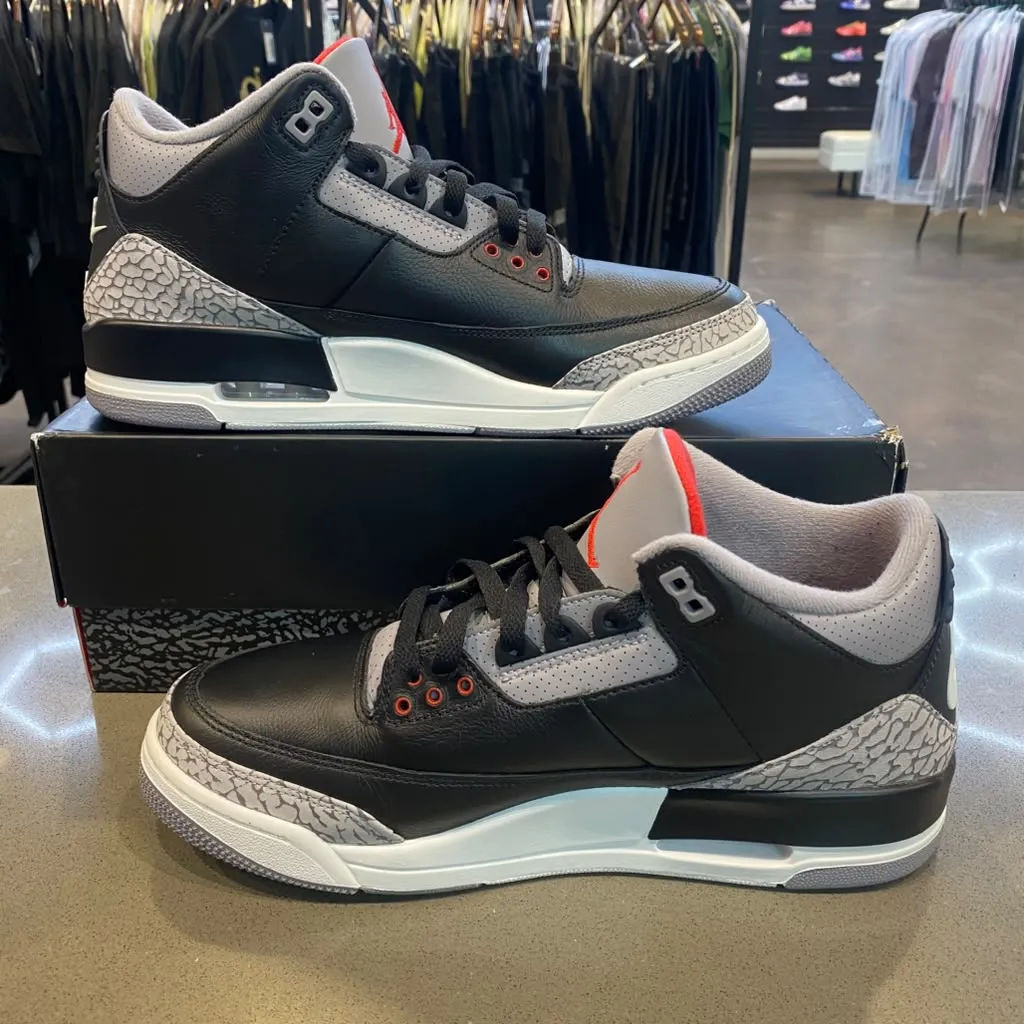 Jordan 3 Retro OG Black Cement (2024) Size 10.5 DN3707-010 - Pre-Owned