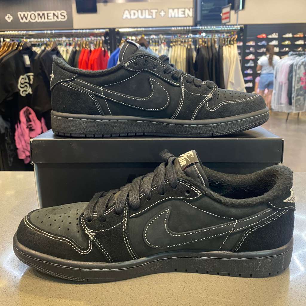 Jordan 1 Retro Low OG SP Travis Scott Black Phantom Size 8.5 DM7866-001 - Pre-Owned