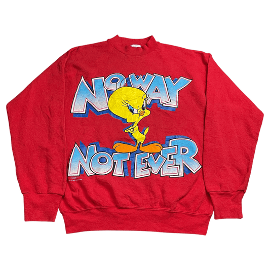 Vintage 1996 Tweety Bird "No Way Not Ever" Sweatshirt - Used