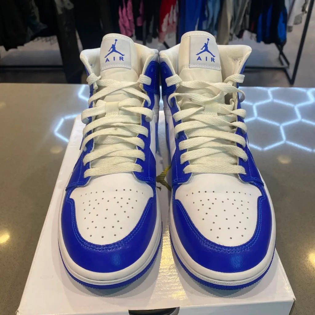 Jordan 1 Mid Kentucky Blue (Women's) Size 10W BQ6472-104 - Pre-Owned
