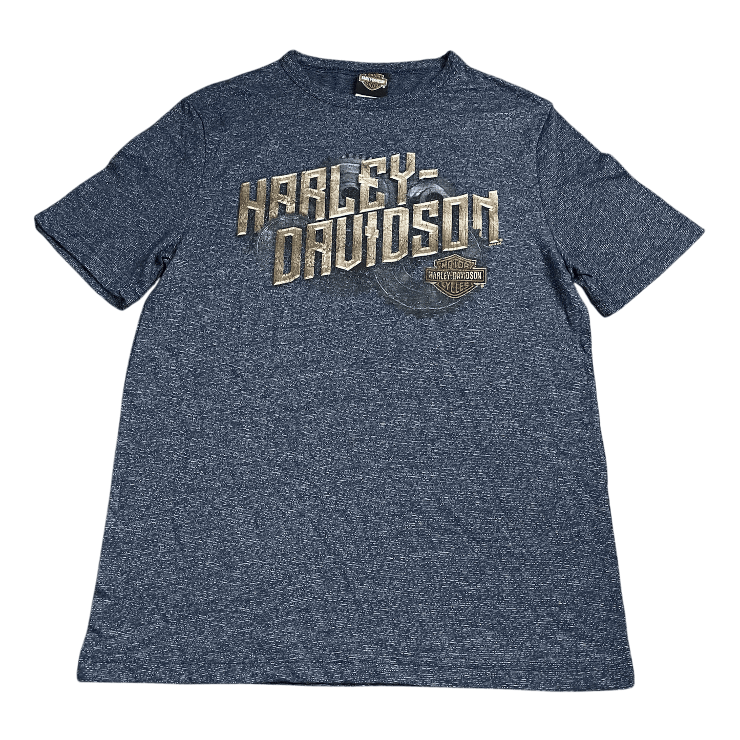 Y2K Harley-Davidson Biker Gears Logo T-Shirt - Used