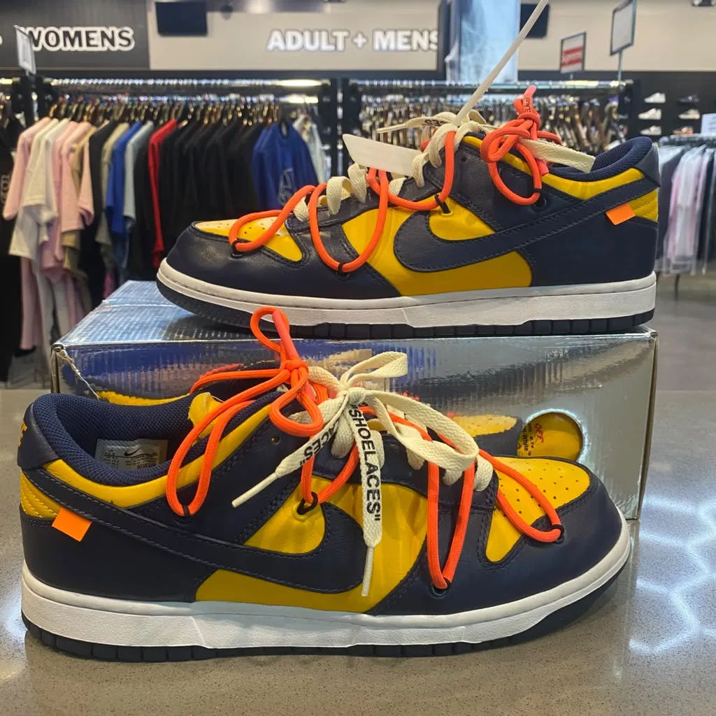 Nike Dunk Low Off-White University Gold Size 10.5 CT0856-700 - Pre-Owned