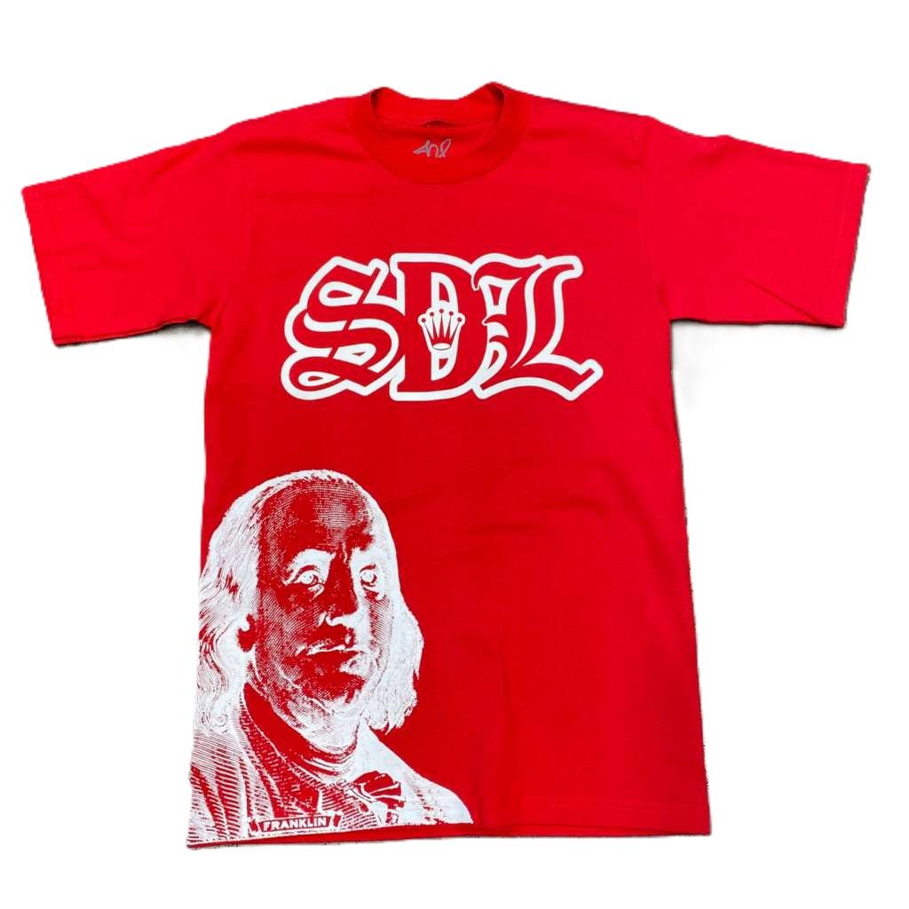 SDL Crown Logo Benjamin Tee Red/White