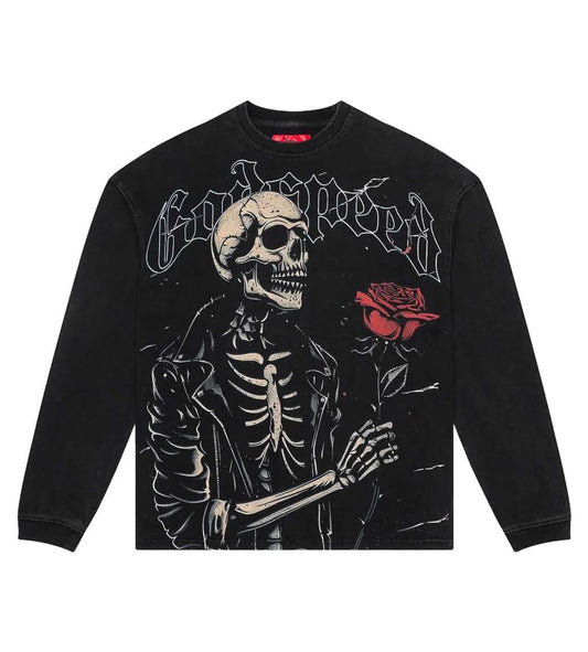 Godspeed Valentine Long Sleeve Black Wash