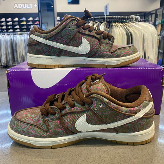 Nike SB Dunk Low Pro Paisley Brown Size 7.5 DH7534-200 - Pre-Owned