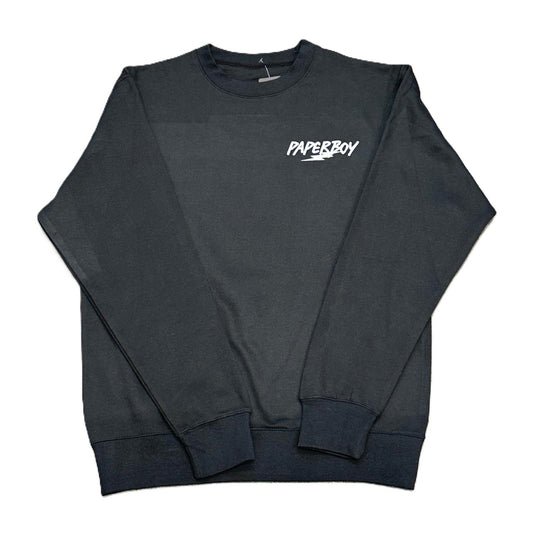 Paperboy Lightning Crewneck Black