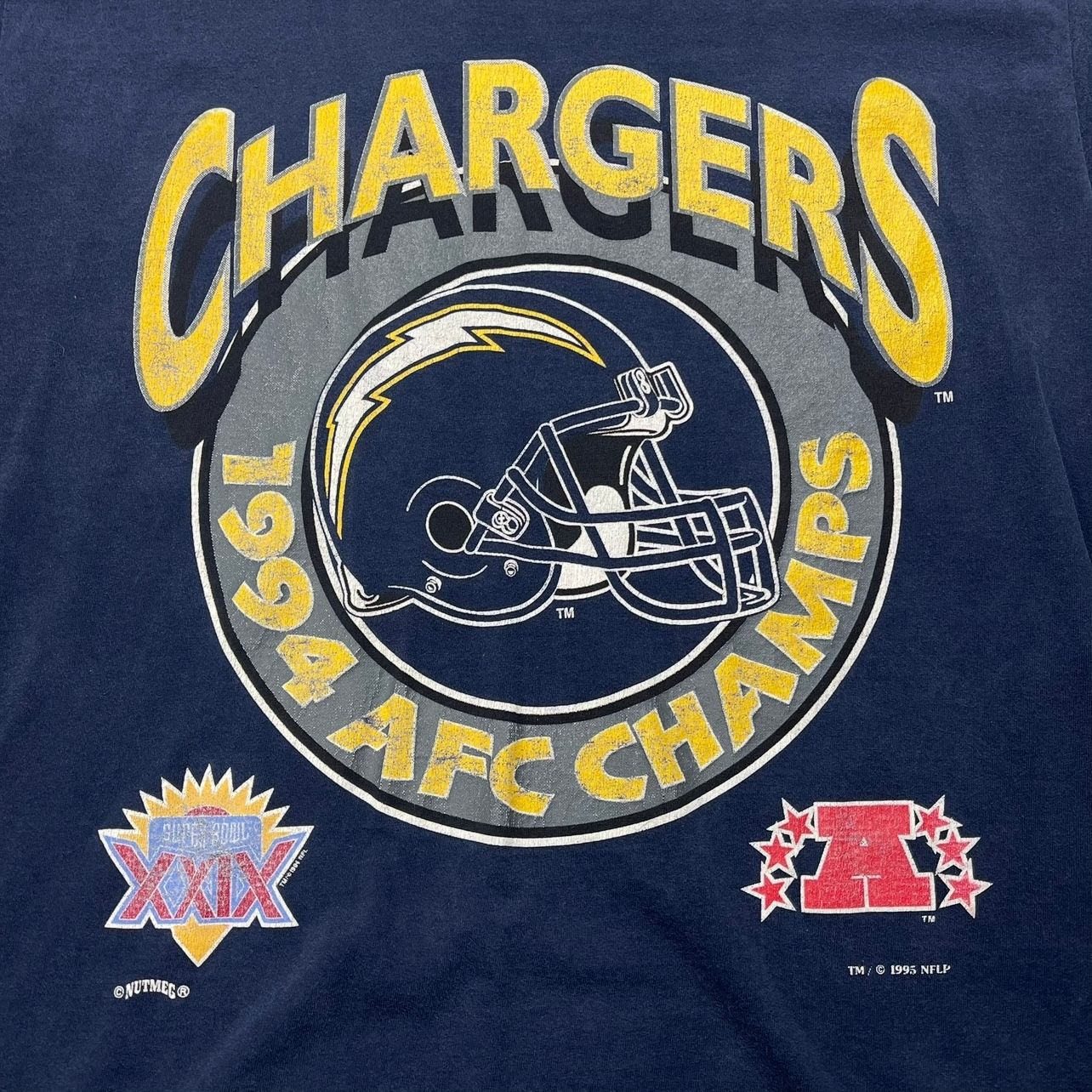 Vintage 1994 NFL Chargers AFC Champs T-Shirt - Used