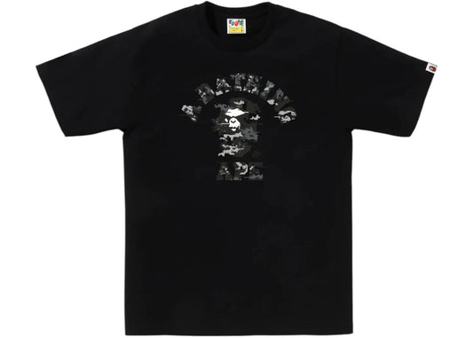 BAPE Multi Pixel Camo College Tee Black