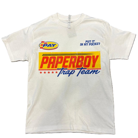 Paper Boy Raceblock Tee White/Blue