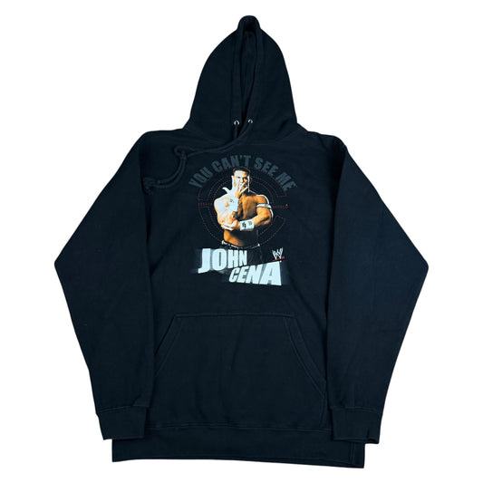 Vintage WWE John Cena You Can't See Me Black Hoodie - Used/Worn