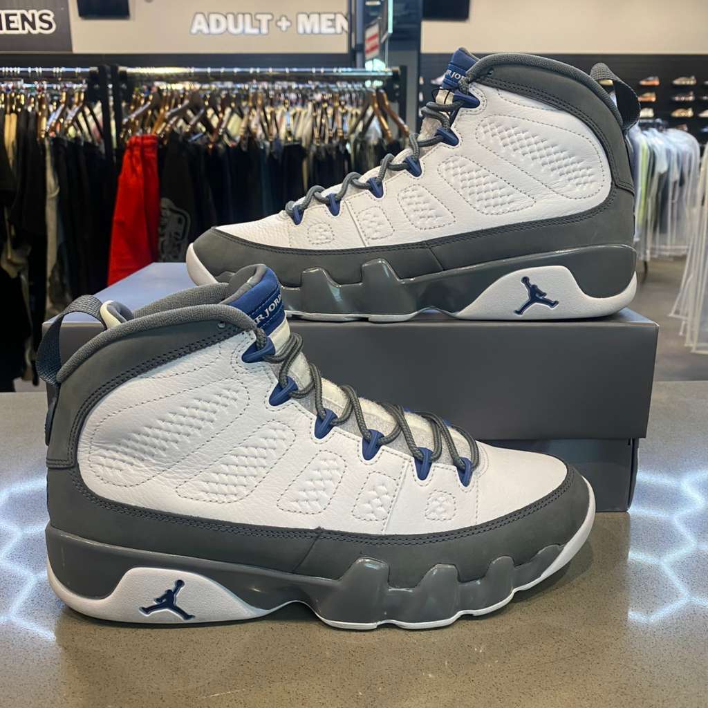Jordan 9 Retro Flint Grey French Blue (2026) Size 9 HV4794-100 - Pre-Owned