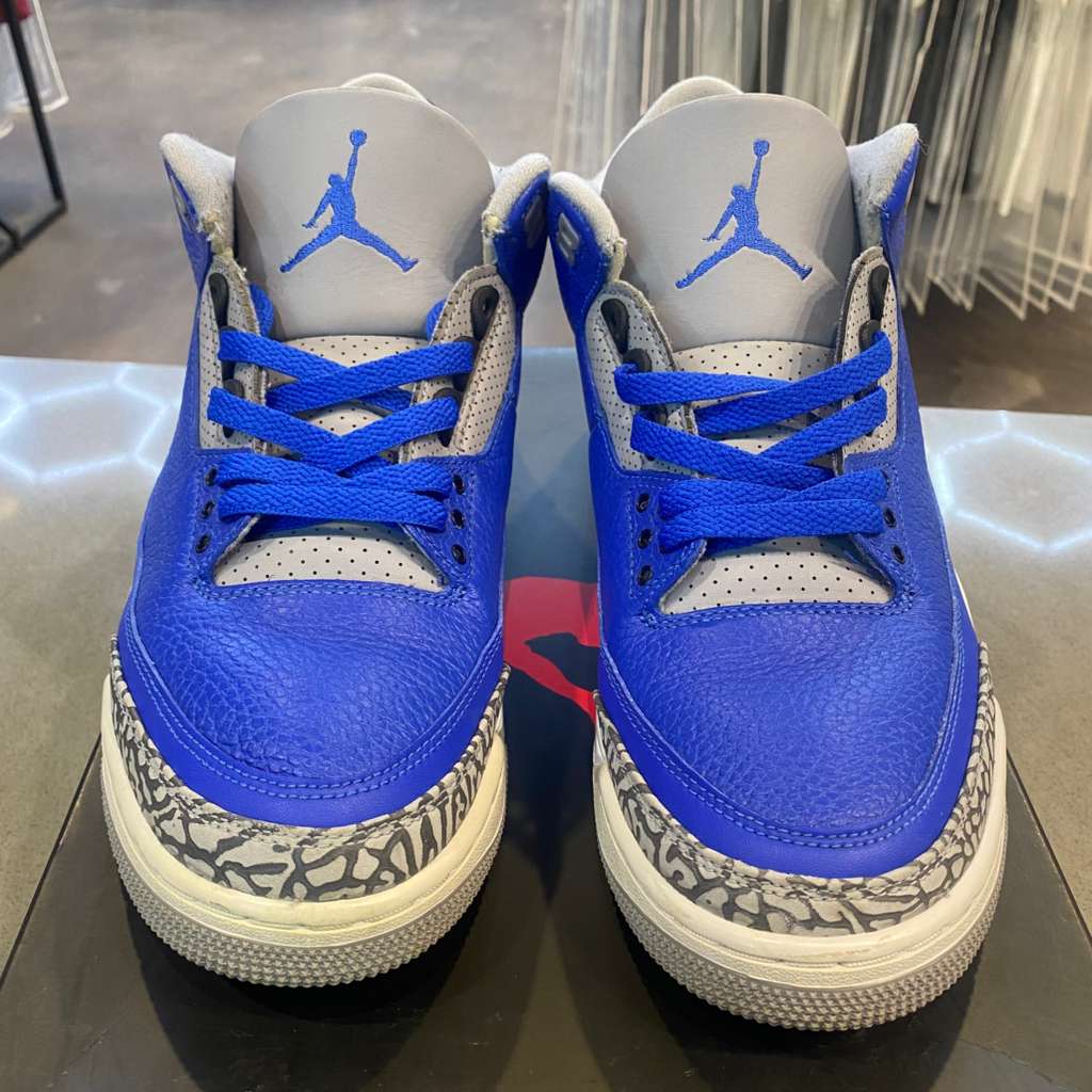 Jordan 3 Retro Varsity Royal Cement Size 10.5 CT8532-400 - Pre-Owned