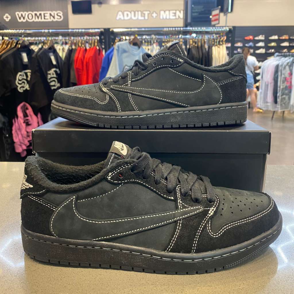 Jordan 1 Retro Low OG SP Travis Scott Black Phantom Size 8.5 DM7866-001 - Pre-Owned