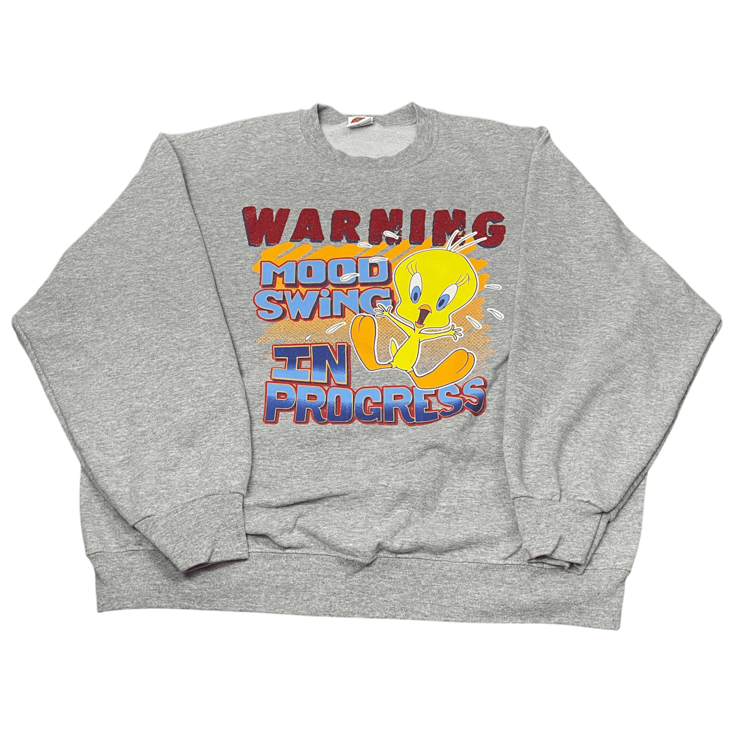 Vintage Tweety Bird "Mood Swing In Progress" Crewneck Sweatshirt - Used